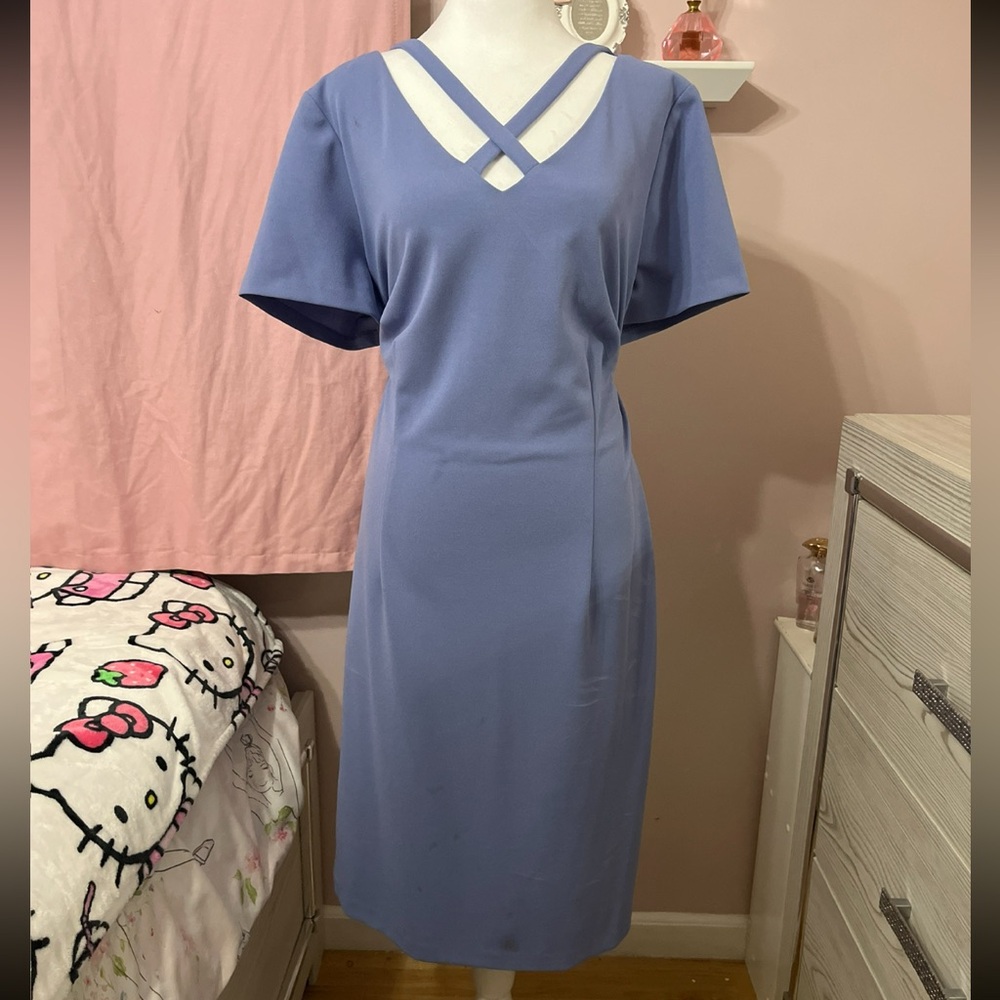 Elegant Blue Women's Dress